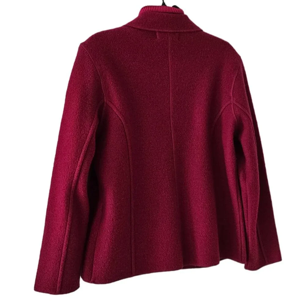 Petite Sophisticate 100% Boiled Wool Jacket | Like New | SP | Raspberry Pink - Picture 6 of 15